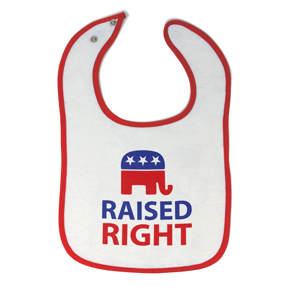 Toddler & Baby Bibs Burp Cloths Flags Raised Right Republican Baby Items for Baby Girl & Boy