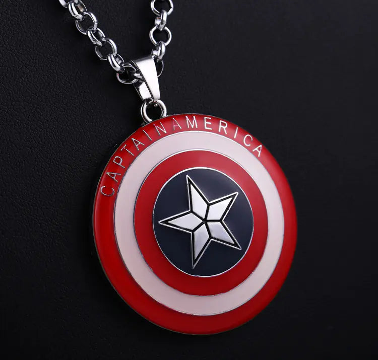 Captain America 3D Shield Necklace for Superheroes