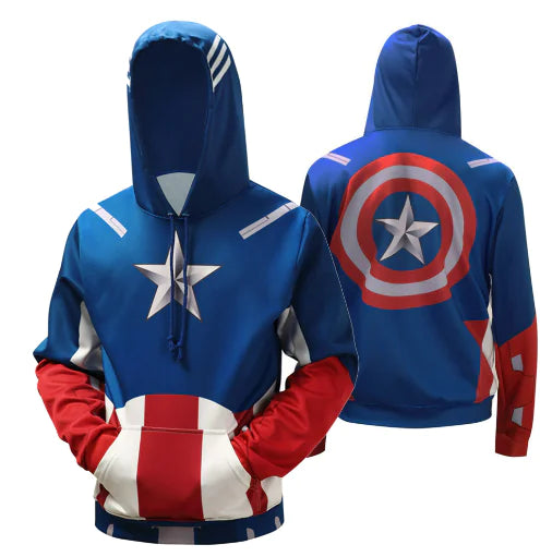 Captain America 3D Hooded Sweatshirt
