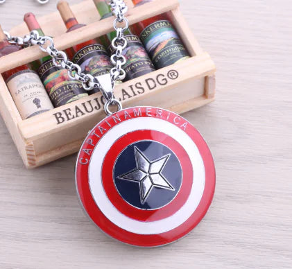 Captain America 3D Shield Necklace for Superheroes
