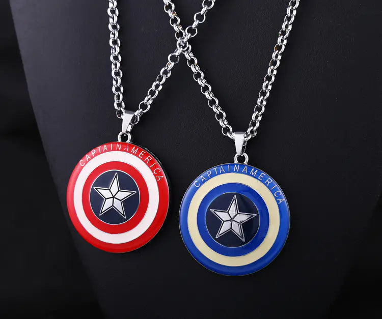 Captain America 3D Shield Necklace for Superheroes