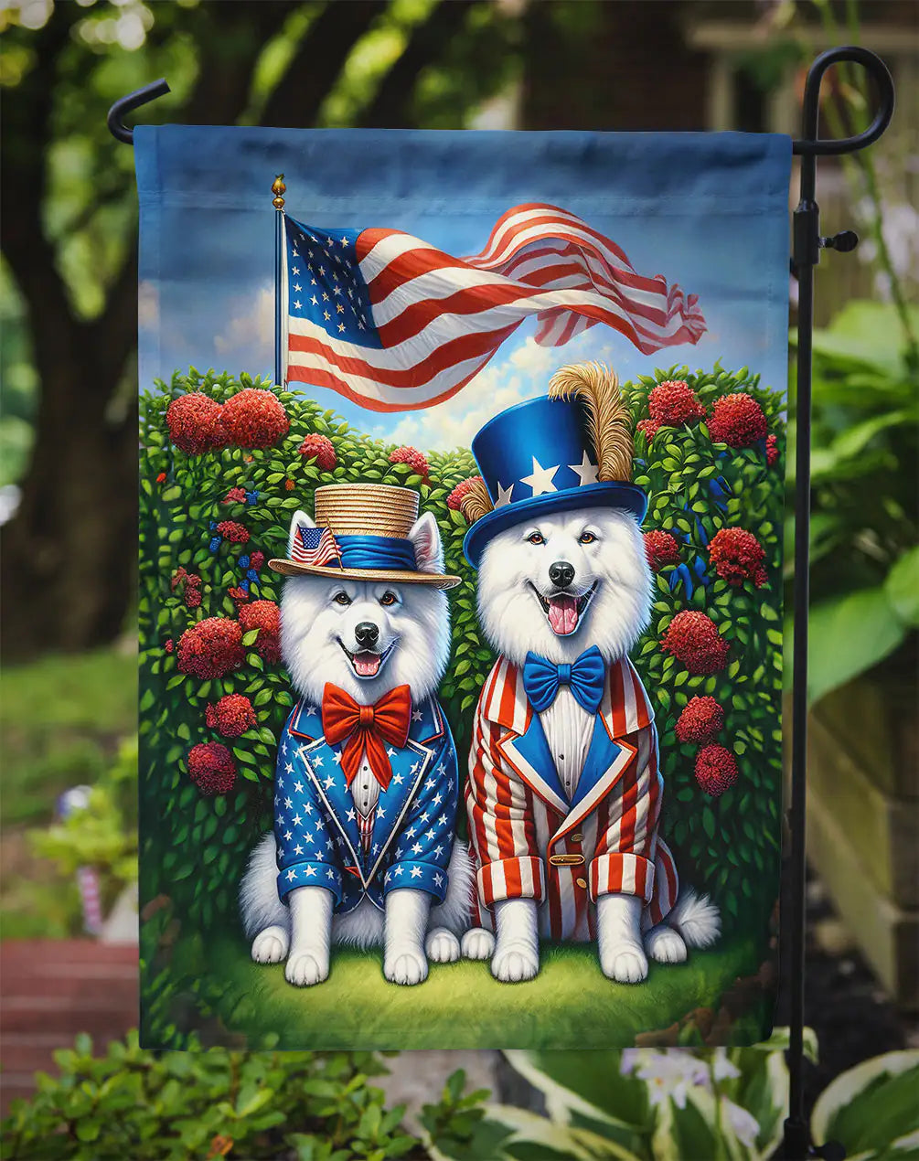 All American Eskimo - Garden Flag