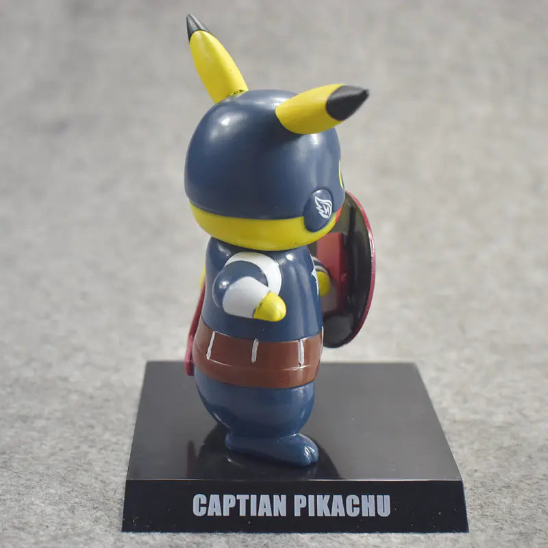 Pikachu Deadpool Captain America Figure Toy Model