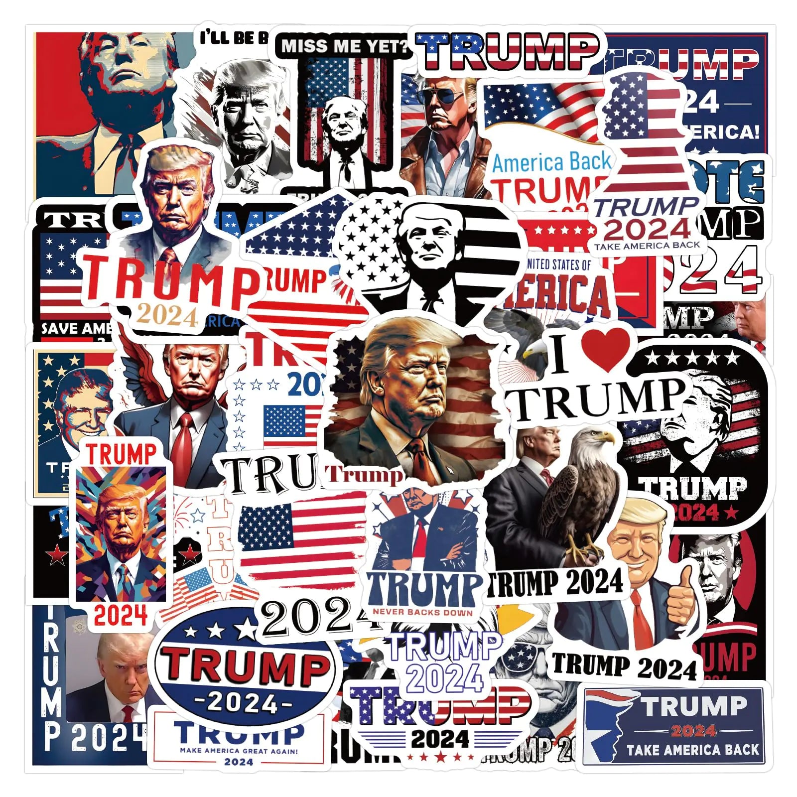 Donald Trump Stickers 60PCS Trump 2024 Stickers